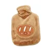 1000ML water-filled hot water bag, plush rubber winter hand warmer, portable and warm, factory direct sales, international trade Item Picture